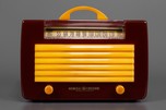 General Electric L-572 Catalin Radio in Plum + Butterscotch